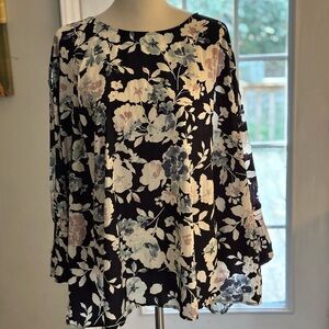 J Jill Floral Print Women's  2X Top